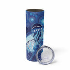 NAIDOC Deadly 50 Years Skinny Tumbler Jellyfish Aboriginal Culture Inspired Blue