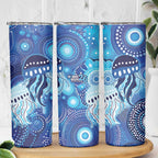 NAIDOC Deadly 50 Years Skinny Tumbler Jellyfish Aboriginal Culture Inspired Blue