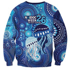 NAIDOC Deadly 50 Years Sweatshirt Jellyfish Aboriginal Culture Inspired Blue