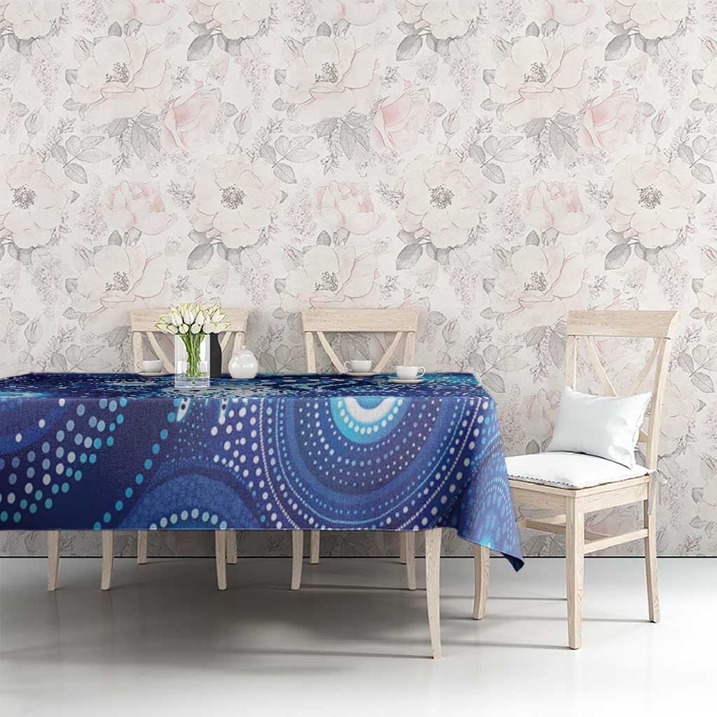 NAIDOC Deadly 50 Years Tablecloth Jellyfish Aboriginal Culture Inspired Blue