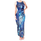 NAIDOC Deadly 50 Years Tank Maxi Dress Jellyfish Aboriginal Culture Inspired Blue