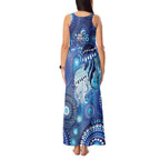NAIDOC Deadly 50 Years Tank Maxi Dress Jellyfish Aboriginal Culture Inspired Blue