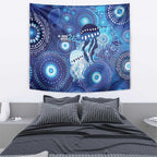 NAIDOC Deadly 50 Years Tapestry Jellyfish Aboriginal Culture Inspired Blue