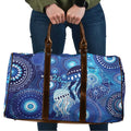 NAIDOC Deadly 50 Years Travel Bag Jellyfish Aboriginal Culture Inspired Blue