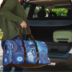 NAIDOC Deadly 50 Years Travel Bag Jellyfish Aboriginal Culture Inspired Blue