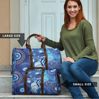 NAIDOC Deadly 50 Years Travel Bag Jellyfish Aboriginal Culture Inspired Blue