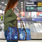 NAIDOC Deadly 50 Years Travel Bag Jellyfish Aboriginal Culture Inspired Blue