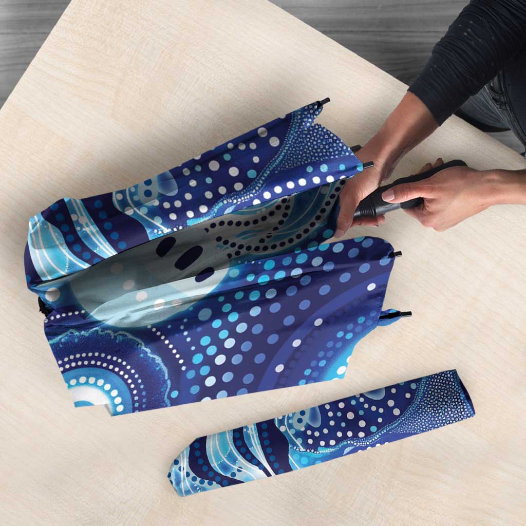 NAIDOC Deadly 50 Years Umbrella Jellyfish Aboriginal Culture Inspired Blue