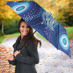NAIDOC Deadly 50 Years Umbrella Jellyfish Aboriginal Culture Inspired Blue