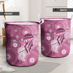 NAIDOC Deadly 50 Years Laundry Basket Jellyfish Aboriginal Culture Inspired Pink