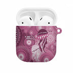 NAIDOC Deadly 50 Years AirPods Case Jellyfish Aboriginal Culture Inspired Pink