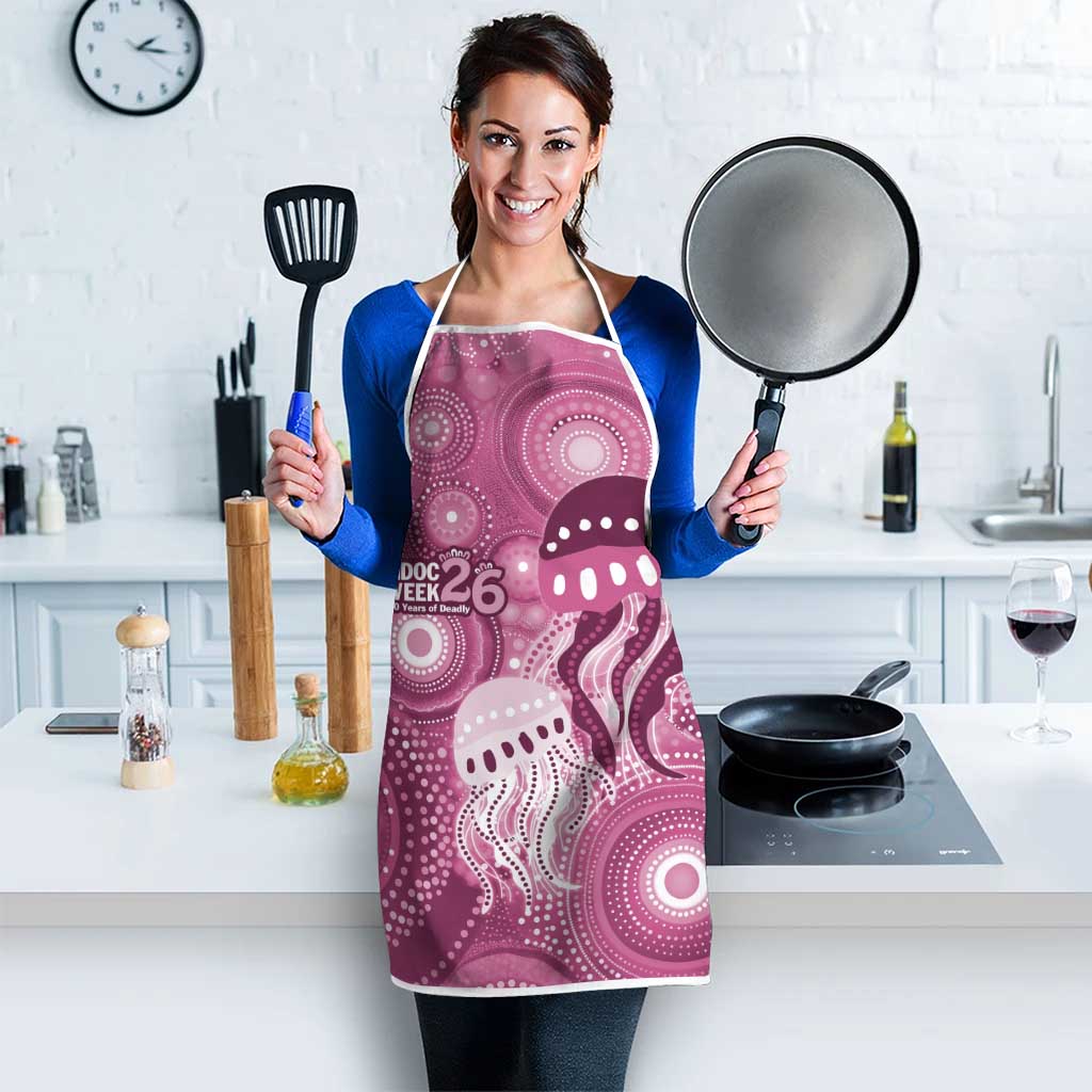 NAIDOC Deadly 50 Years Apron Jellyfish Aboriginal Culture Inspired Pink