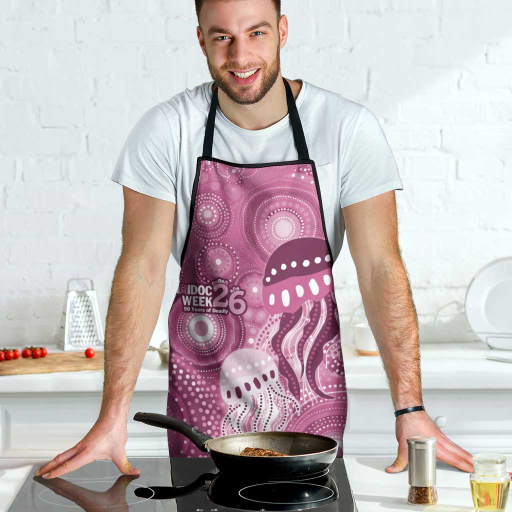 NAIDOC Deadly 50 Years Apron Jellyfish Aboriginal Culture Inspired Pink