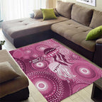 NAIDOC Deadly 50 Years Area Rug Jellyfish Aboriginal Culture Inspired Pink
