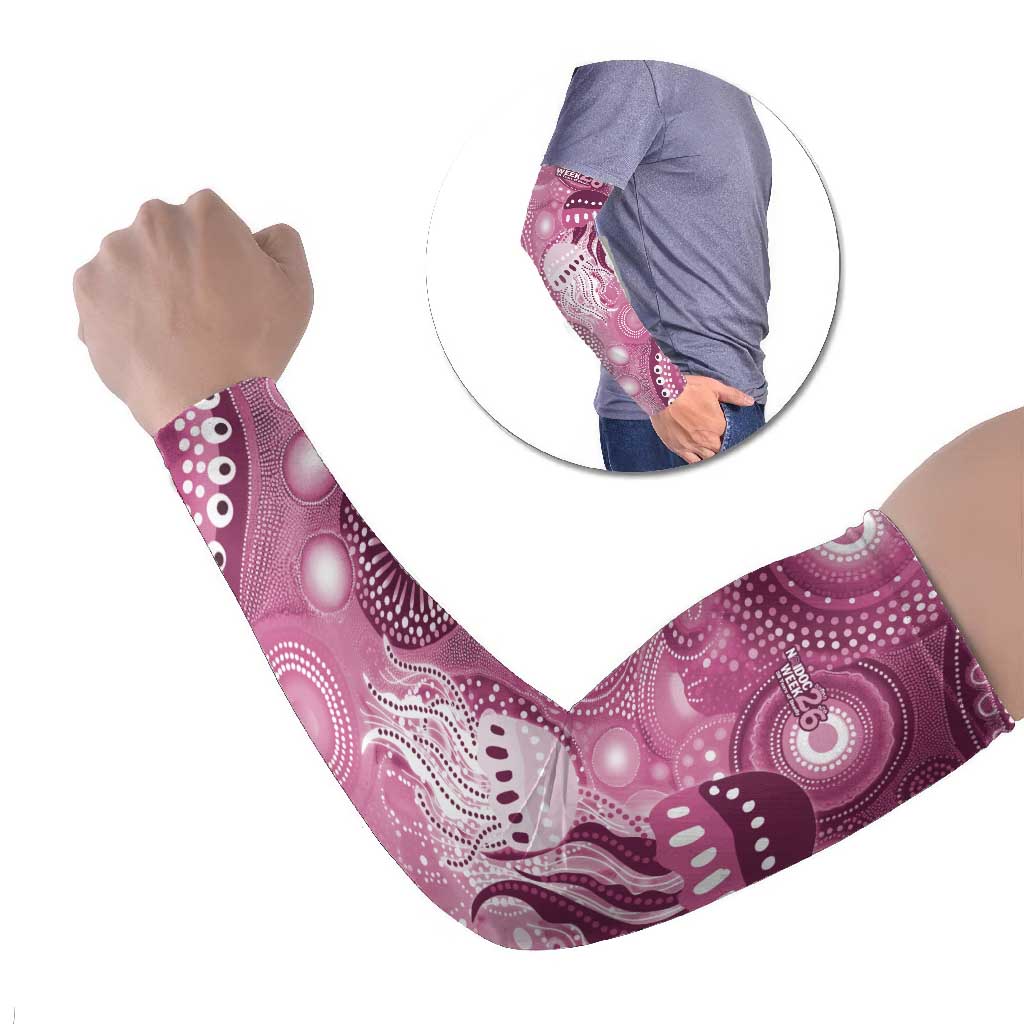 NAIDOC Deadly 50 Years Arm Sleeves Jellyfish Aboriginal Culture Inspired Pink