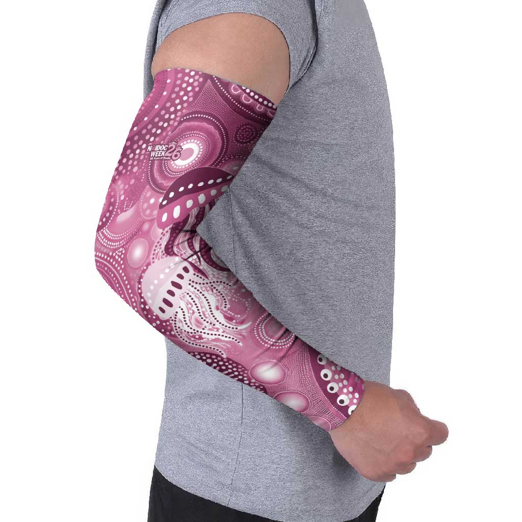 NAIDOC Deadly 50 Years Arm Sleeves Jellyfish Aboriginal Culture Inspired Pink