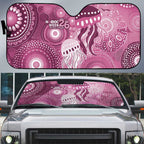 NAIDOC Deadly 50 Years Auto Sun Shade Jellyfish Aboriginal Culture Inspired Pink
