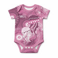 NAIDOC Deadly 50 Years Baby Onesie Jellyfish Aboriginal Culture Inspired Pink