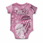 NAIDOC Deadly 50 Years Baby Onesie Jellyfish Aboriginal Culture Inspired Pink