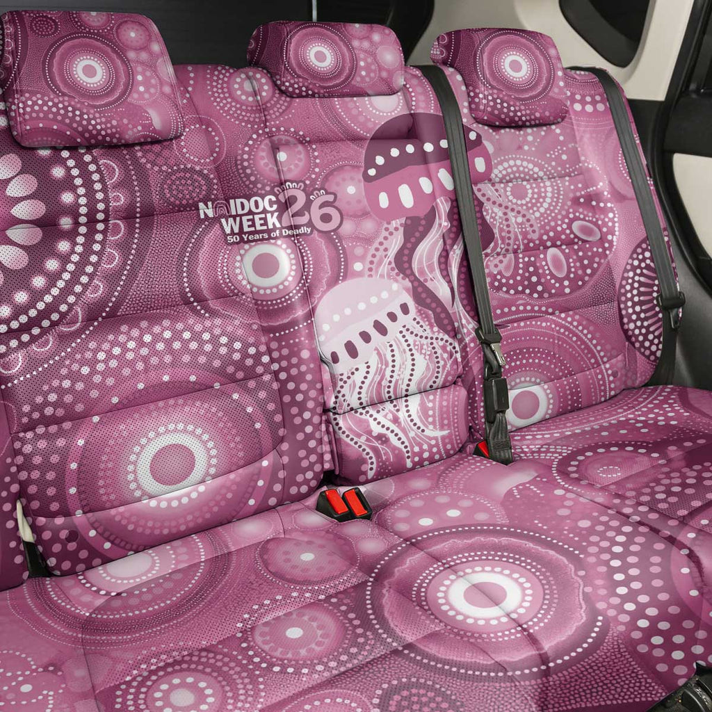 NAIDOC Deadly 50 Years Back Car Seat Cover Jellyfish Aboriginal Culture Inspired Pink