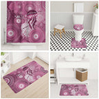 NAIDOC Deadly 50 Years Bathroom Set Jellyfish Aboriginal Culture Inspired Pink