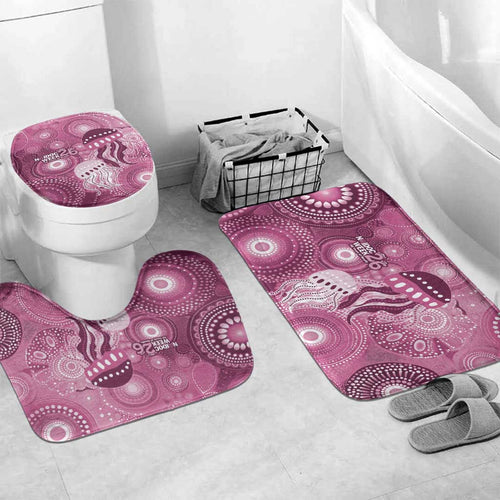 NAIDOC Deadly 50 Years Bathroom Set Jellyfish Aboriginal Culture Inspired Pink