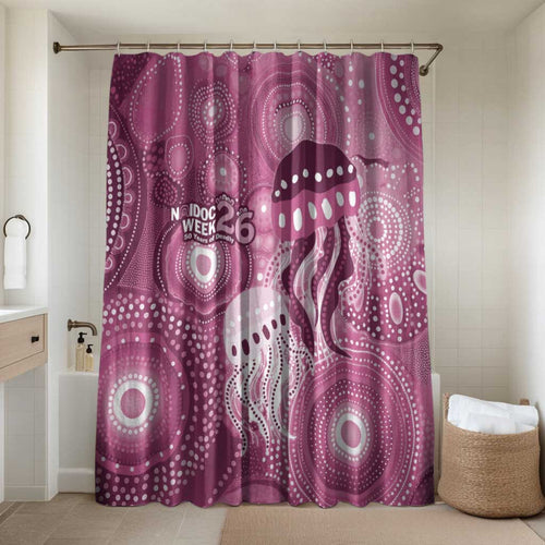 NAIDOC Deadly 50 Years Bathroom Set Jellyfish Aboriginal Culture Inspired Pink