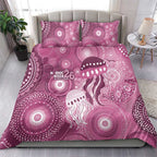 NAIDOC Deadly 50 Years Bedding Set Jellyfish Aboriginal Culture Inspired Pink