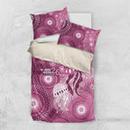 NAIDOC Deadly 50 Years Bedding Set Jellyfish Aboriginal Culture Inspired Pink