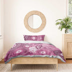 NAIDOC Deadly 50 Years Bedding Set Jellyfish Aboriginal Culture Inspired Pink