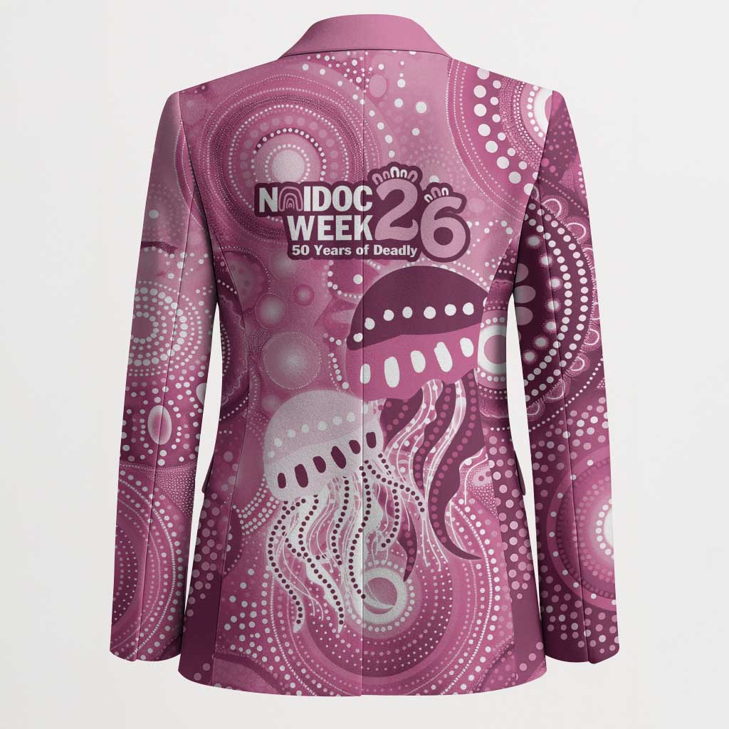 NAIDOC Deadly 50 Years Blazer Jellyfish Aboriginal Culture Inspired Pink