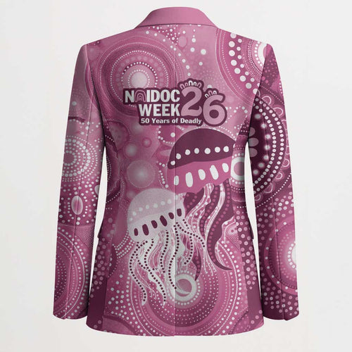 NAIDOC Deadly 50 Years Blazer Jellyfish Aboriginal Culture Inspired Pink
