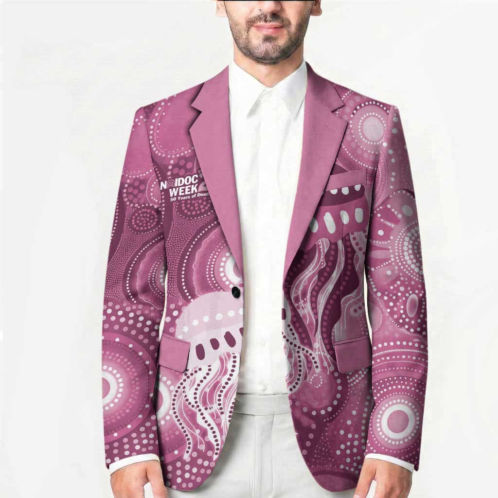 NAIDOC Deadly 50 Years Blazer Jellyfish Aboriginal Culture Inspired Pink