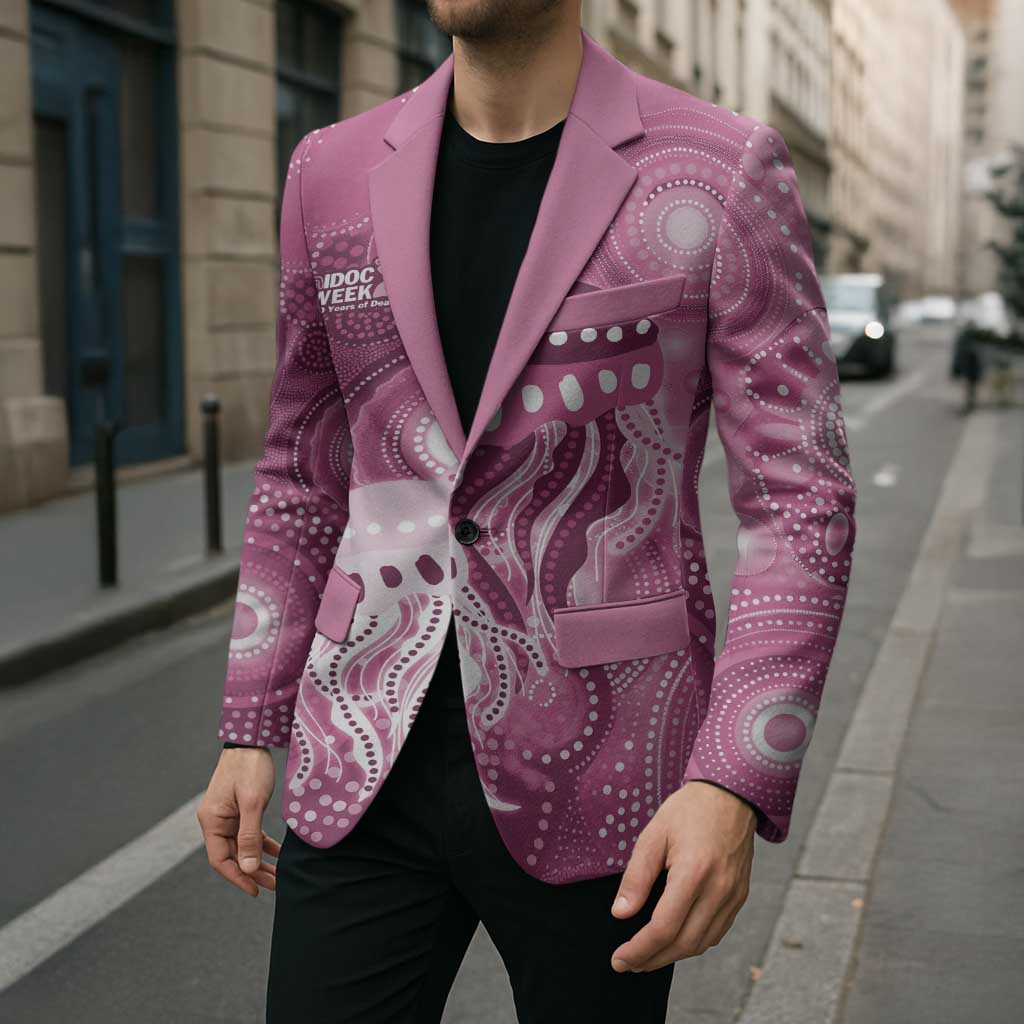 NAIDOC Deadly 50 Years Blazer Jellyfish Aboriginal Culture Inspired Pink