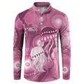 NAIDOC Deadly 50 Years Button Sweatshirt Jellyfish Aboriginal Culture Inspired Pink