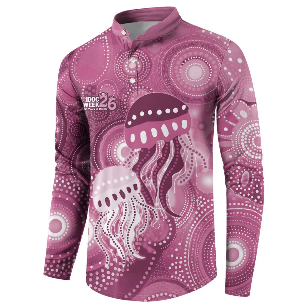 NAIDOC Deadly 50 Years Button Sweatshirt Jellyfish Aboriginal Culture Inspired Pink