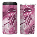 NAIDOC Deadly 50 Years 4 in 1 Can Cooler Tumbler Jellyfish Aboriginal Culture Inspired Pink