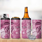 NAIDOC Deadly 50 Years 4 in 1 Can Cooler Tumbler Jellyfish Aboriginal Culture Inspired Pink