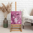 NAIDOC Deadly 50 Years Canvas Wall Art Jellyfish Aboriginal Culture Inspired Pink