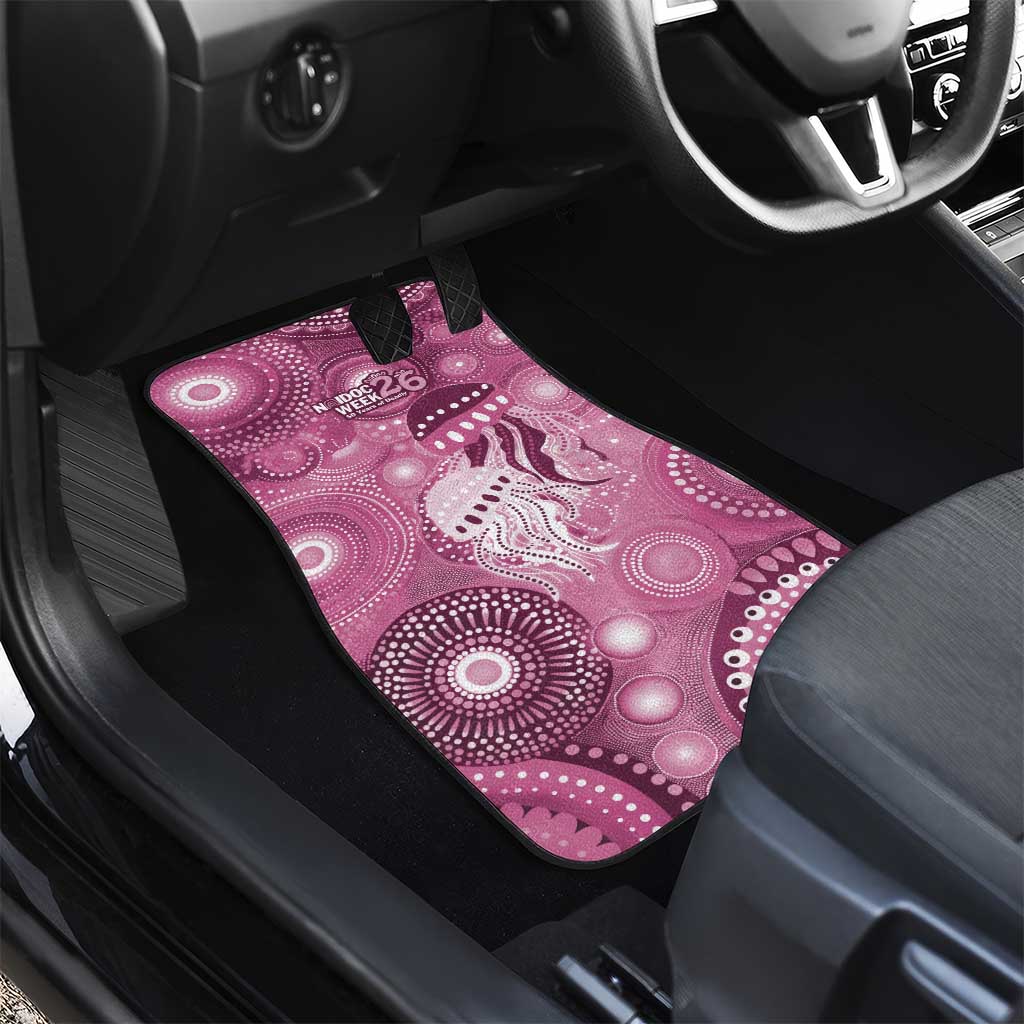 NAIDOC Deadly 50 Years Car Mats Jellyfish Aboriginal Culture Inspired Pink