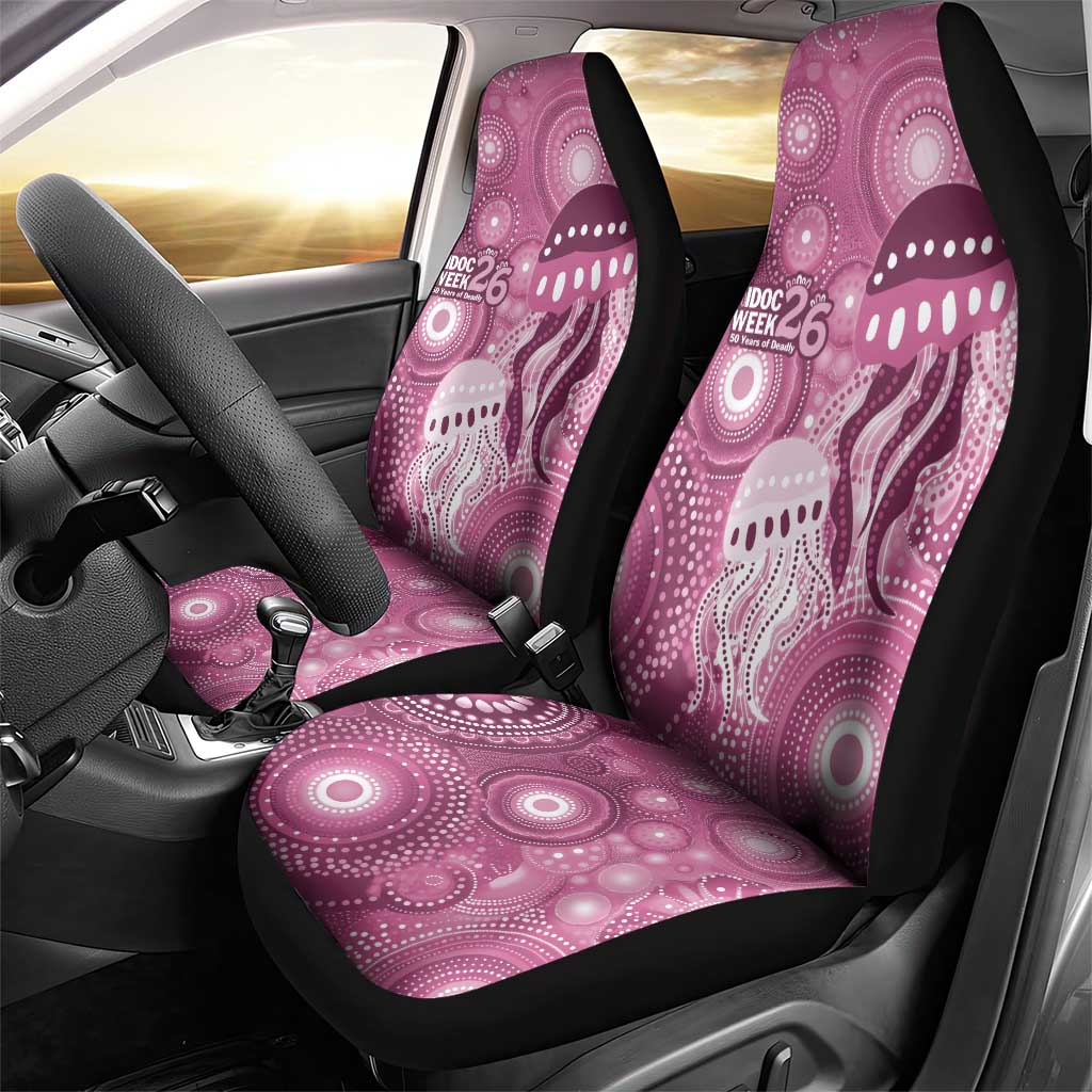 NAIDOC Deadly 50 Years Car Seat Cover Jellyfish Aboriginal Culture Inspired Pink