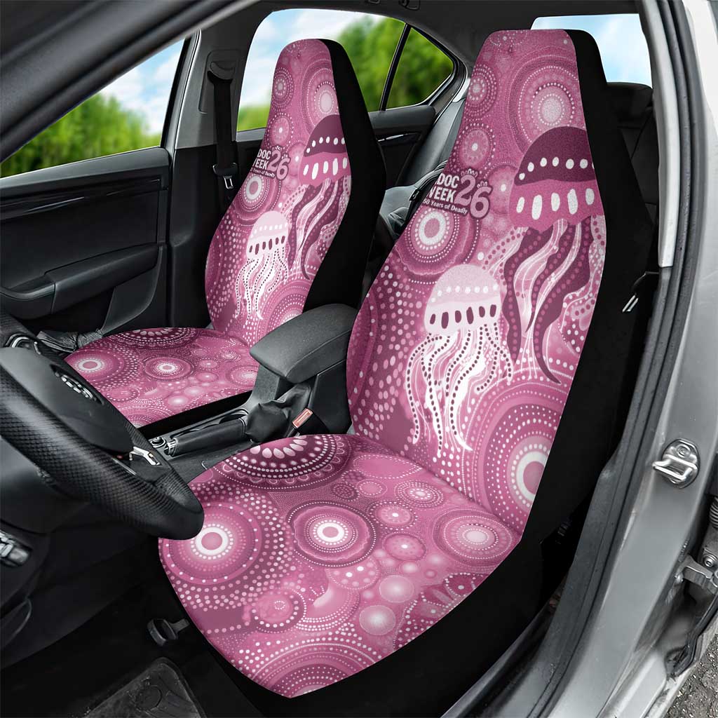 NAIDOC Deadly 50 Years Car Seat Cover Jellyfish Aboriginal Culture Inspired Pink
