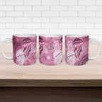 NAIDOC Deadly 50 Years Ceramic Mug Jellyfish Aboriginal Culture Inspired Pink