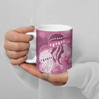 NAIDOC Deadly 50 Years Ceramic Mug Jellyfish Aboriginal Culture Inspired Pink