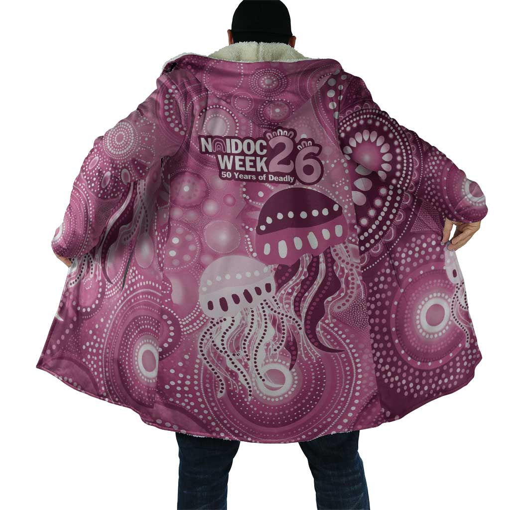 NAIDOC Deadly 50 Years Cloak Jellyfish Aboriginal Culture Inspired Pink