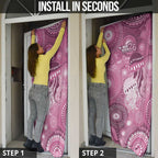 NAIDOC Deadly 50 Years Door Cover Jellyfish Aboriginal Culture Inspired Pink
