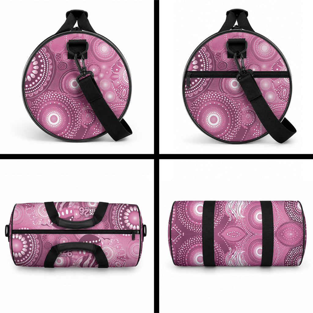 NAIDOC Deadly 50 Years Duffle Bag Jellyfish Aboriginal Culture Inspired Pink