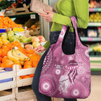 NAIDOC Deadly 50 Years Grocery Bag Jellyfish Aboriginal Culture Inspired Pink