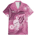 NAIDOC Deadly 50 Years Hawaiian Shirt Jellyfish Aboriginal Culture Inspired Pink