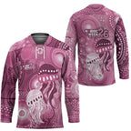 NAIDOC Deadly 50 Years Hockey Jersey Jellyfish Aboriginal Culture Inspired Pink